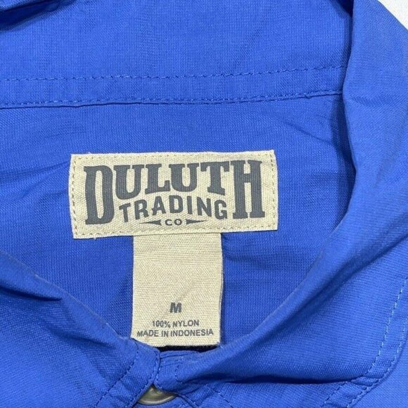 Duluth Trading Co. Mens Blue Short Sleeve Button-Up Shirt M 100% Nylon - Picture 6 of 10